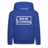 Tach ihr Flitzpiepen - weiß - Kinder Premium Hoodie - Royalblau
