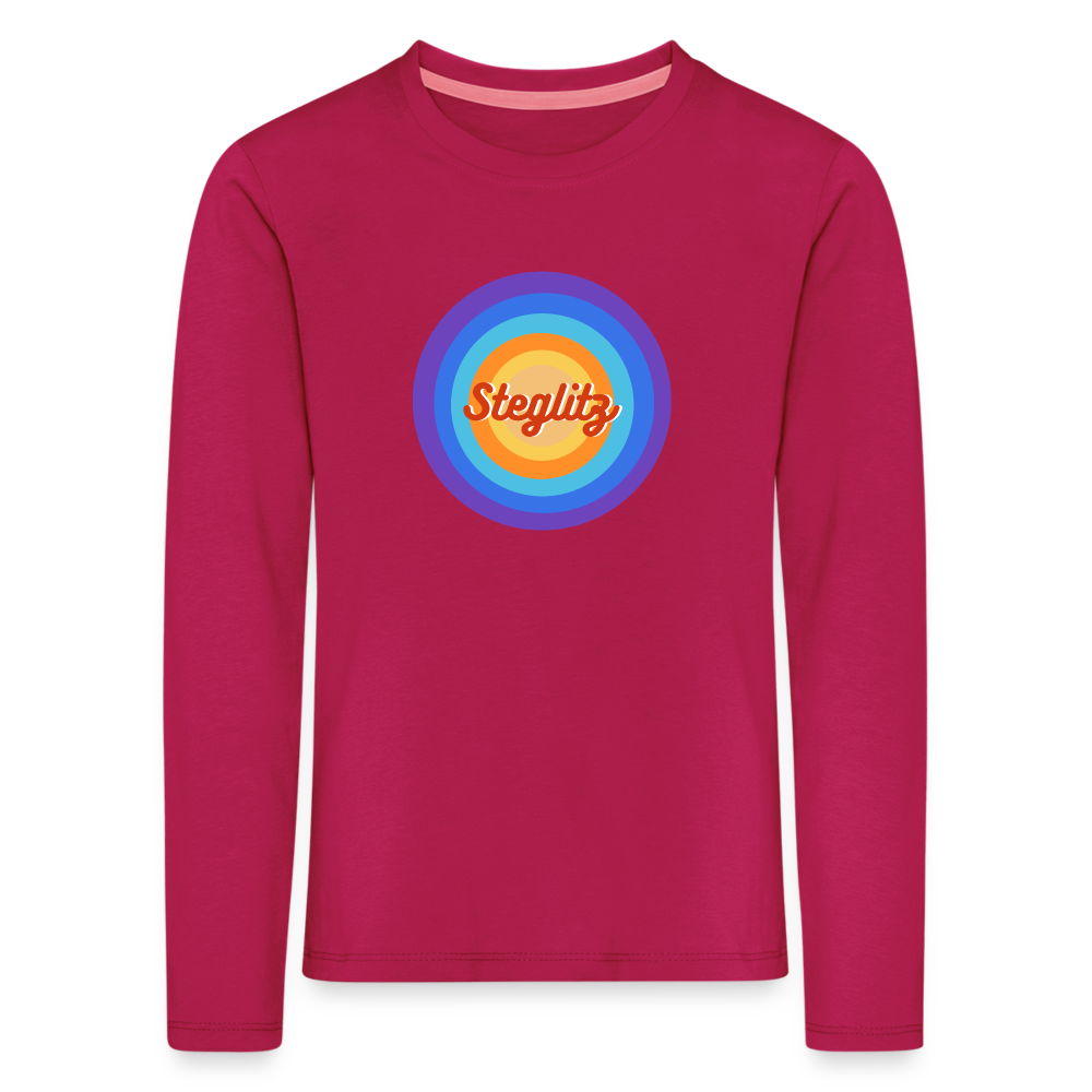 Steglitz Retro - Kinder Langarmshirt - dunkles Pink