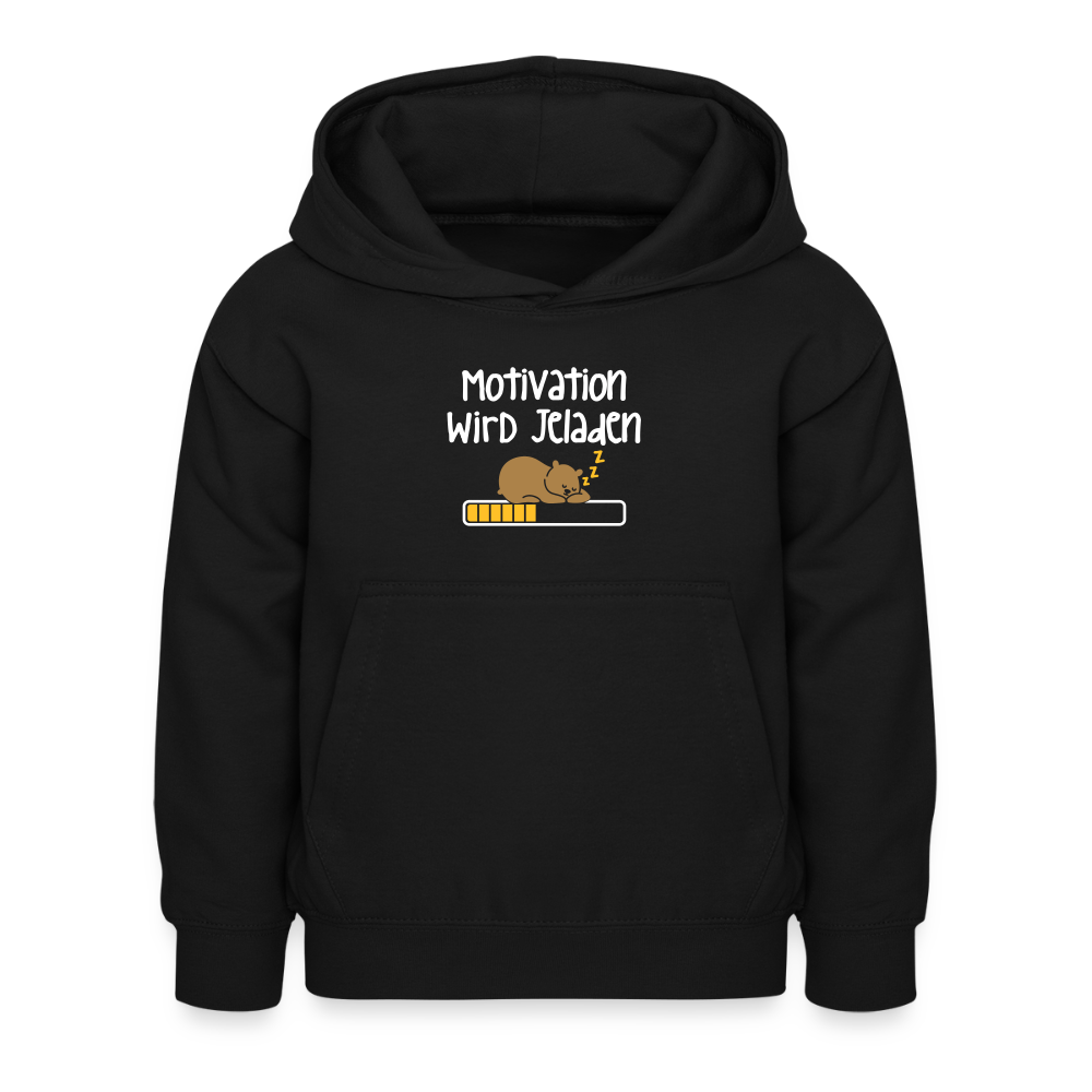 Motivation Wird Jeladen Warten - Kinder Hoodie - Schwarz
