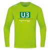 U3 - Männer Sport Langamshirt - Neongrün