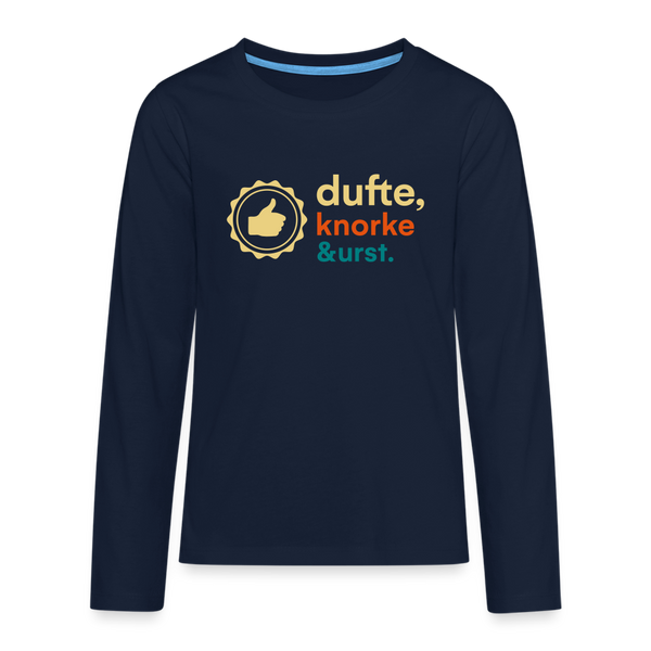 Dufte, Knorke, Urst - Teenager Langarmshirt - Navy