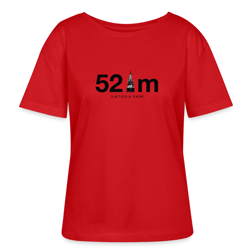 52 m Viktoria Park - Relaxed Rundhals Frauen Bio-T-Shirt - Rot