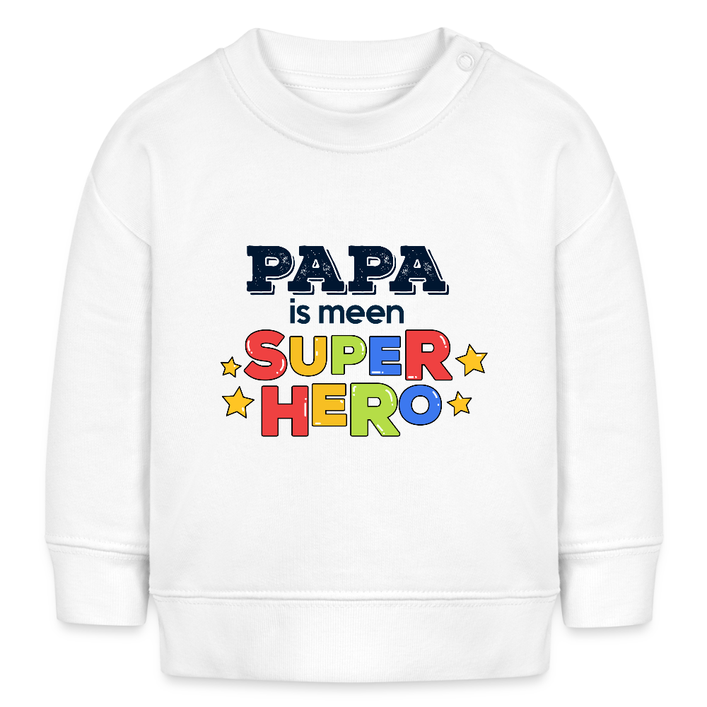 Super Hero - Baby Bio Pullover - Weiß