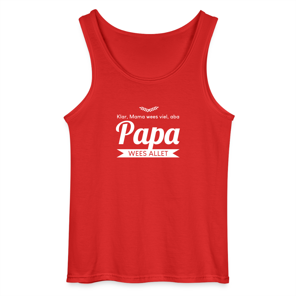 Opa wees allet - Männer Tank Top - Rot