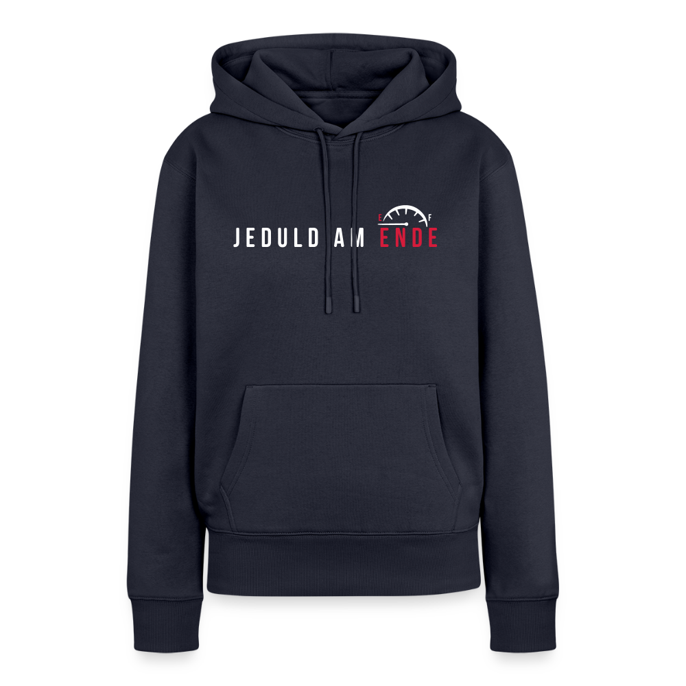 Jeduld am Ende - Frauen Premium Hoodie - Navy