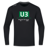 U3 - Männer Sport Langamshirt - Schwarz