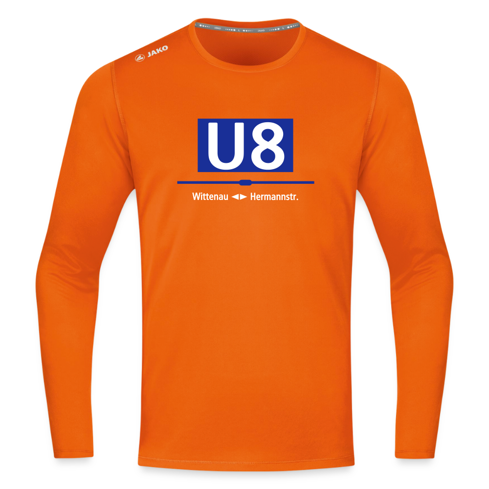 U8 - Männer Sport Langamshirt - Neonorange