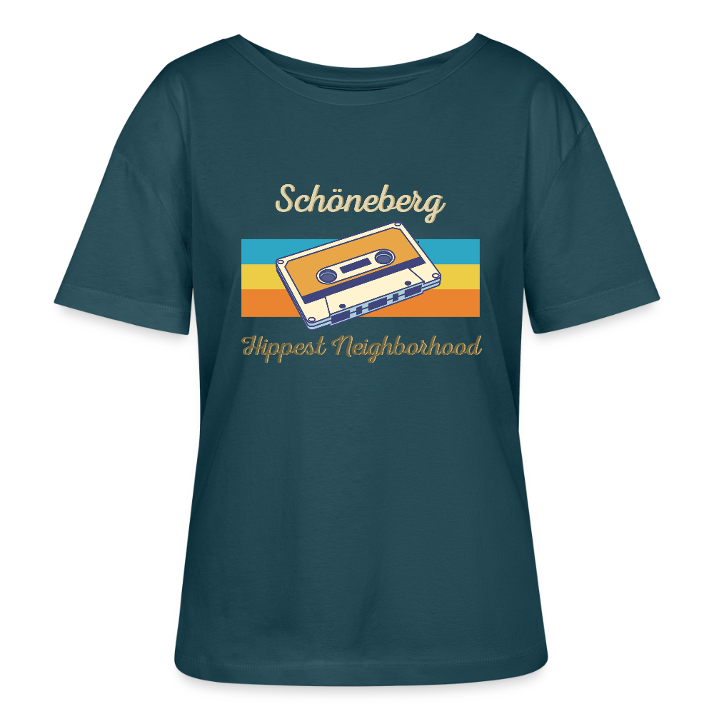 Schöneberg Hippest Neighborhood - Relaxed Rundhals Frauen Bio-T-Shirt - Dunkles Petrol
