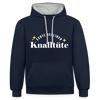 Echte Berliner Knalltüte - Kontrast Hoodie - Navy/Grau meliert