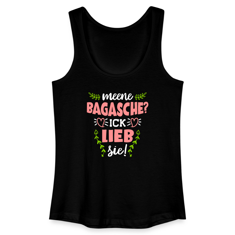 Meene Bagasche Ick Lieb Sie - Frauen Bio Tank Top - Schwarz