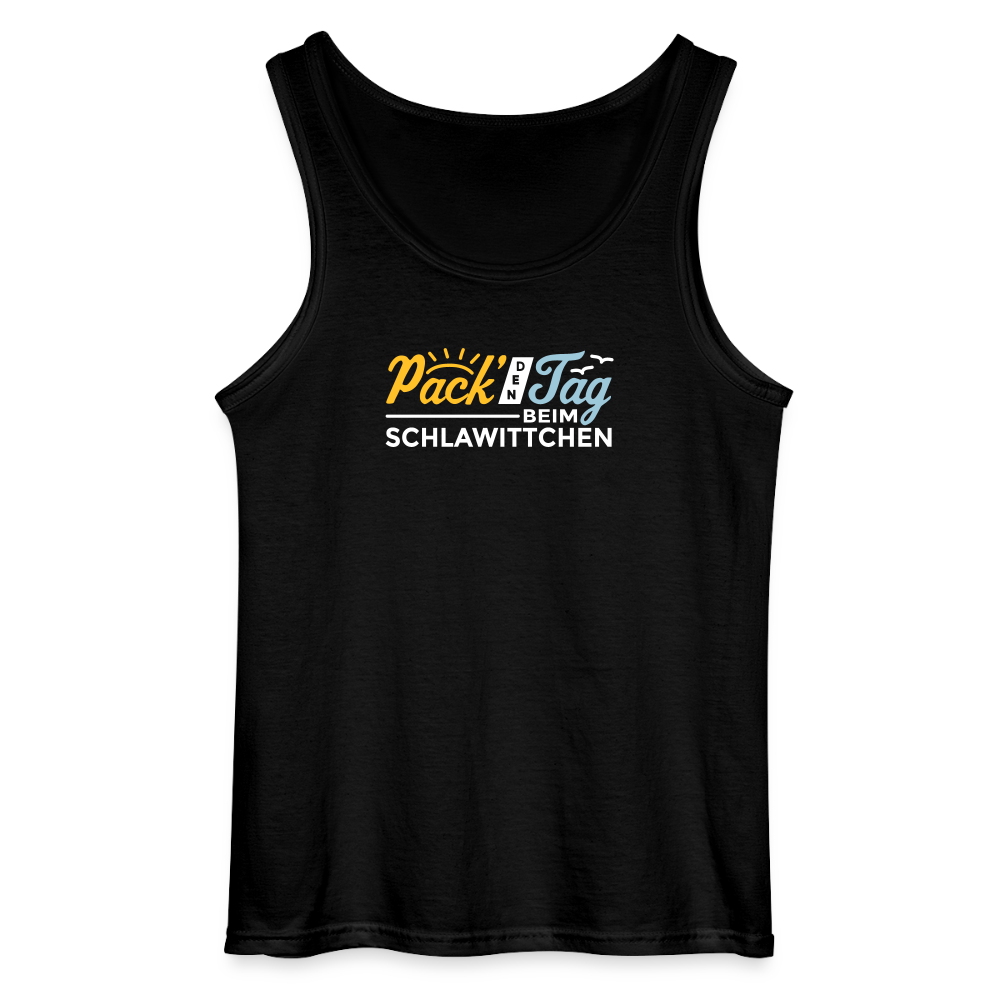 Pack' den Tag beim Schlawittchen - Männer Tank Top - Schwarz