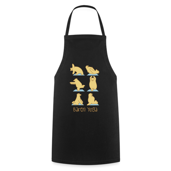 Bären Yoga - Kochschürze - Schwarz