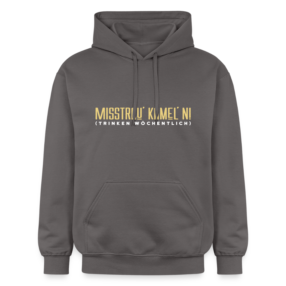Misstrau' Kamel'n! (trinken wöchentlich) - Hoodie - Dunkelgrau