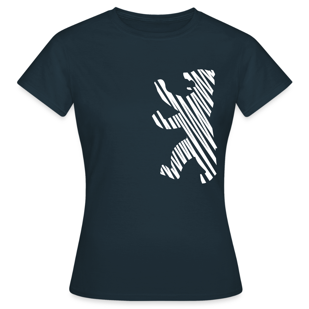 Berliner Bär im Netz - weiß - Frauen Premium T-Shirt - Navy