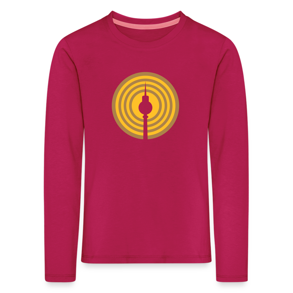 Berlin im Fokus - Kinder Langarmshirt - dunkles Pink