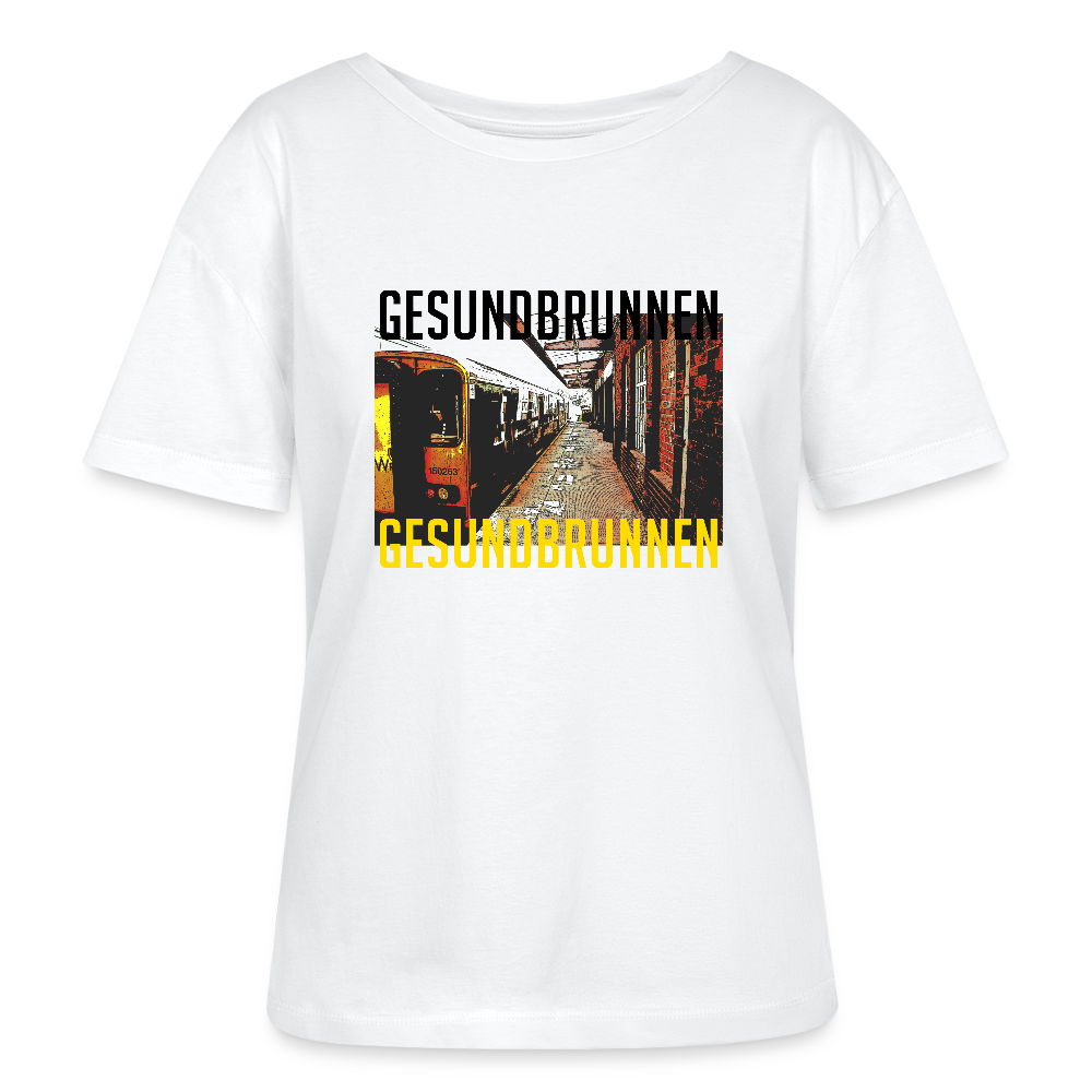 Gesundbrunnen Metro - Relaxed Rundhals Frauen Bio-T-Shirt - Weiß