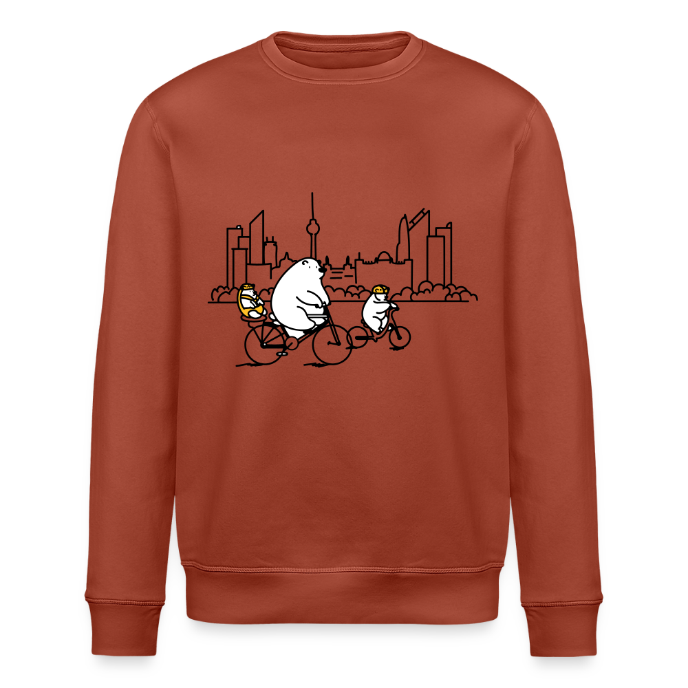 Fahrradtour Berlin - Unisex Bio Sweatshirt - Terrakotta