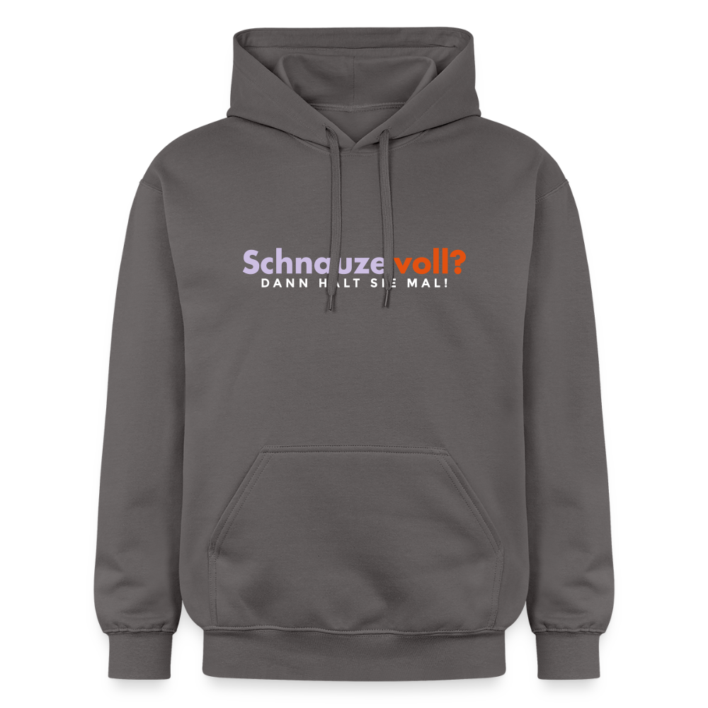 Schnauze voll? Dann halt sie mal! - Hoodie - Dunkelgrau