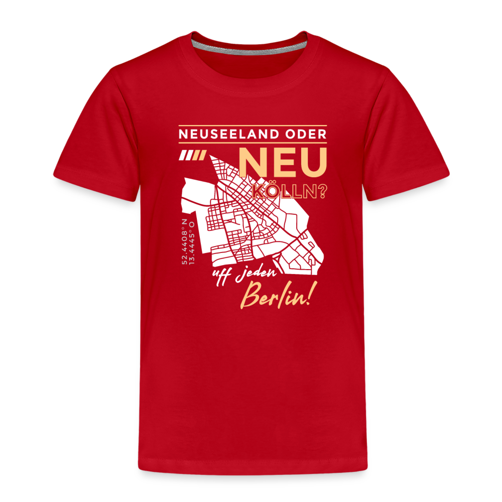 Neuseeland oder Neukölln - Kinder Premium T-Shirt - Rot
