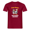 Juten Morjen, Backfeifenjesichta! - Männer Premium T-Shirt - Ziegelrot