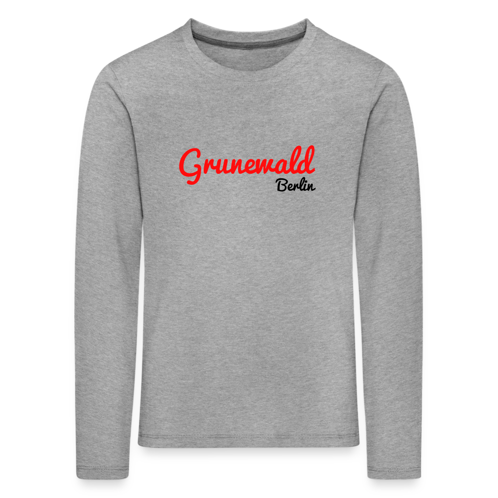 Grunewald Berlin - Kinder Langarmshirt - Grau meliert
