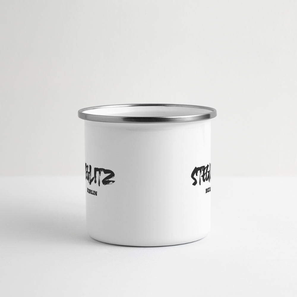 Steglitz - Emaille Tasse - Weiß