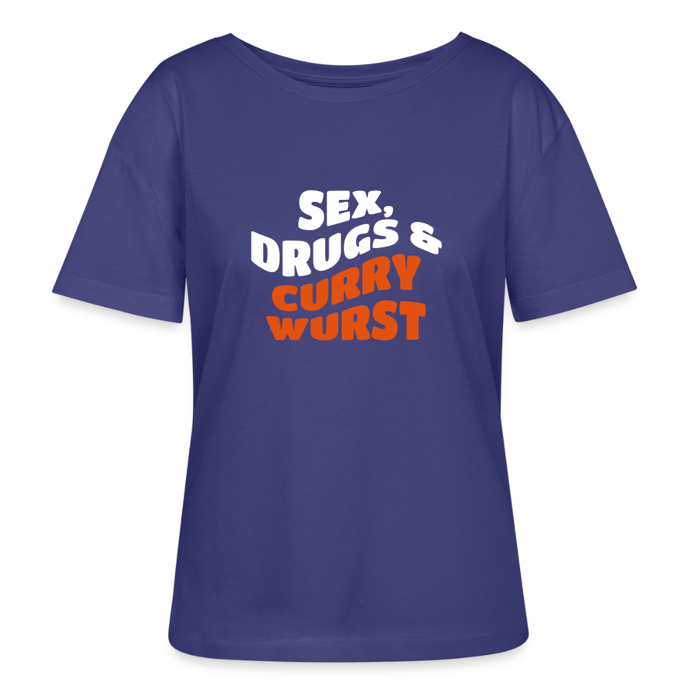 Sex, Drucks & Currywurst - Relaxed Rundhals Frauen Bio-T-Shirt - Dämmerung