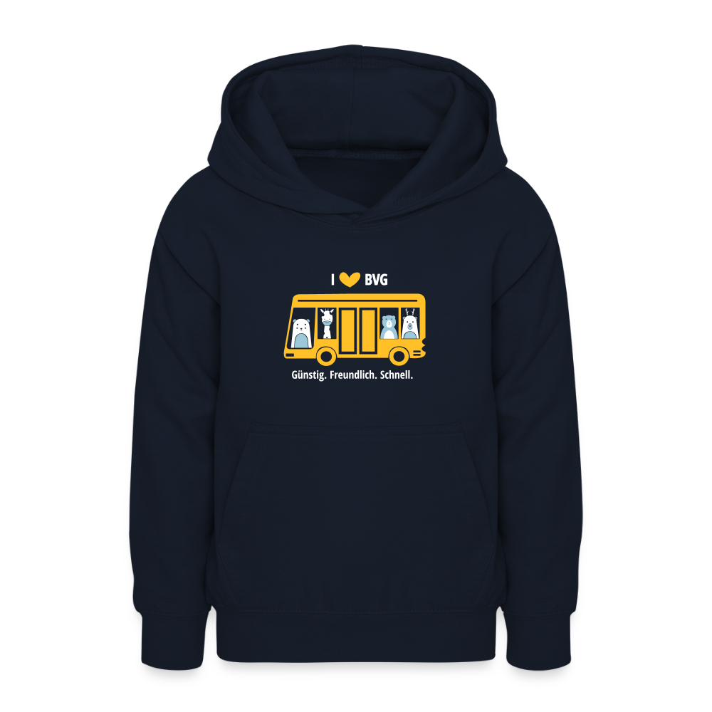 I love BVG - Teenager Hoodie - Navy