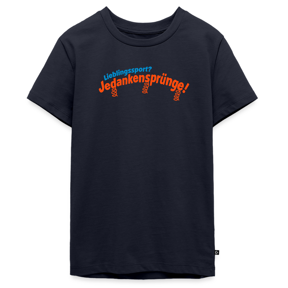 Lieblingssport? Jedankensprünge! - Teenager Premium T-Shirt - Navy