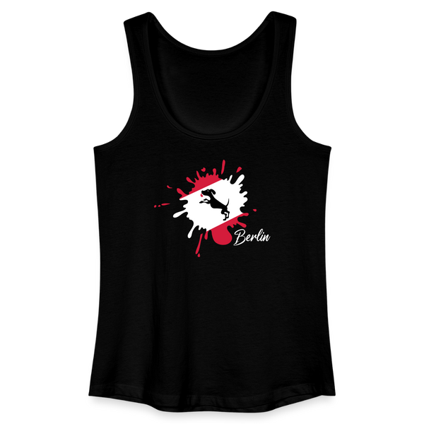 Berlin Klecks Hund - Frauen Bio Tank Top - Schwarz