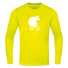 Fahrradbär - Männer Sport Langamshirt - Neongelb