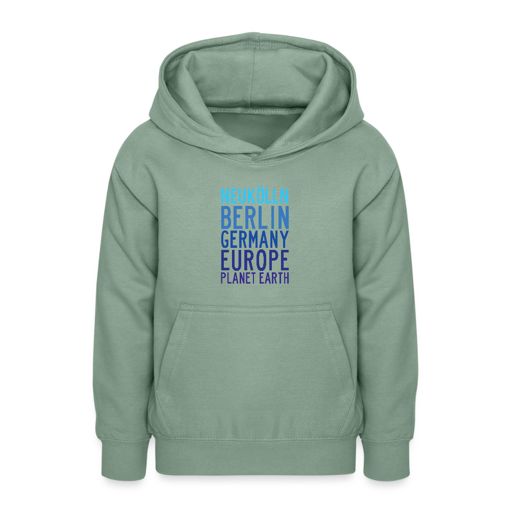 Neukölln Planet Earth - Teenager Hoodie - Graugrün