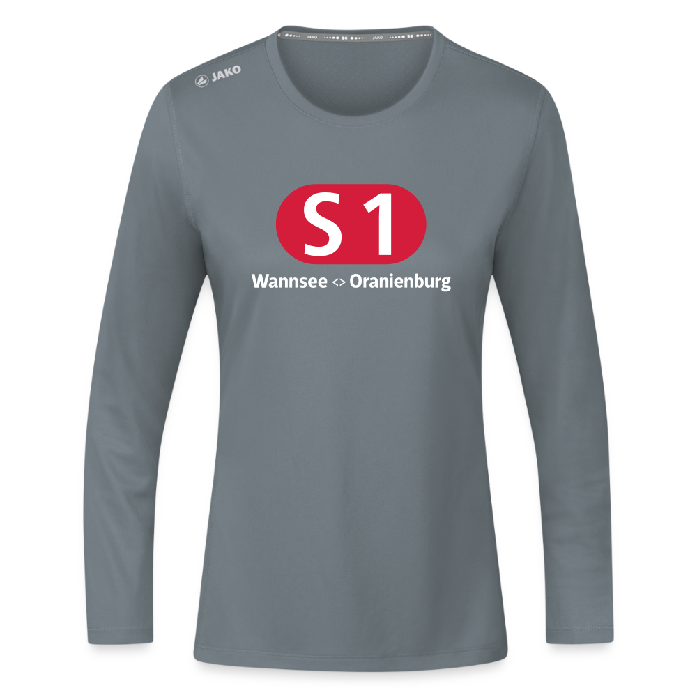 S1 - Frauen Sport Langarmshirt - Grau