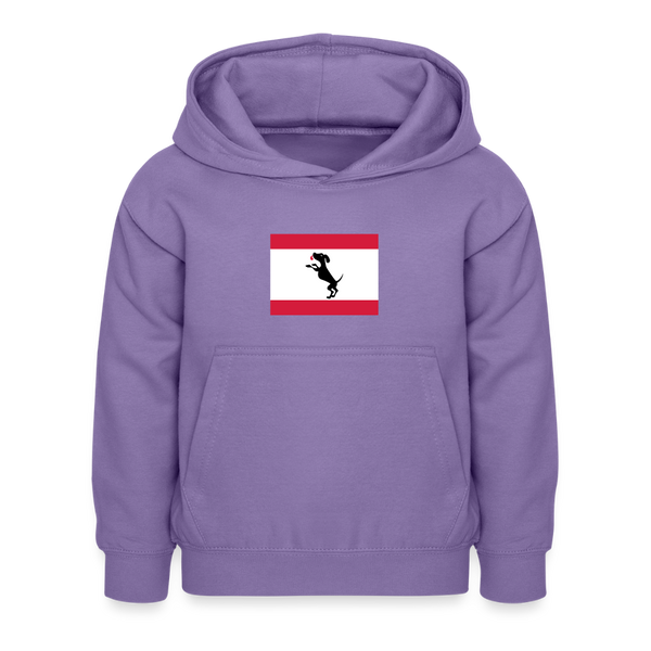 Berliner Flagge mit Hund - Kinder Hoodie - Lavendel