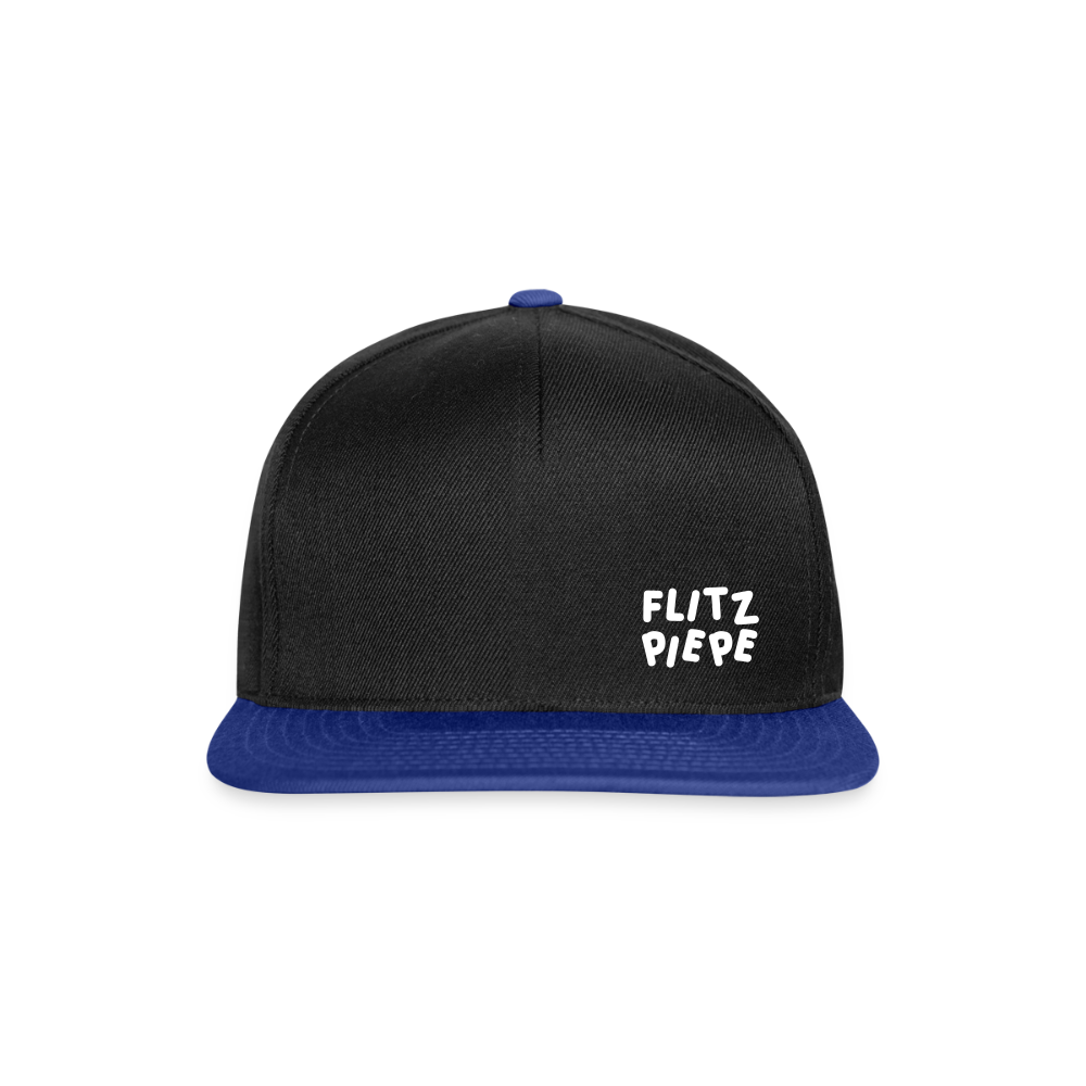 Flitz piepe - Snapback Cap - Schwarz/Königsblau