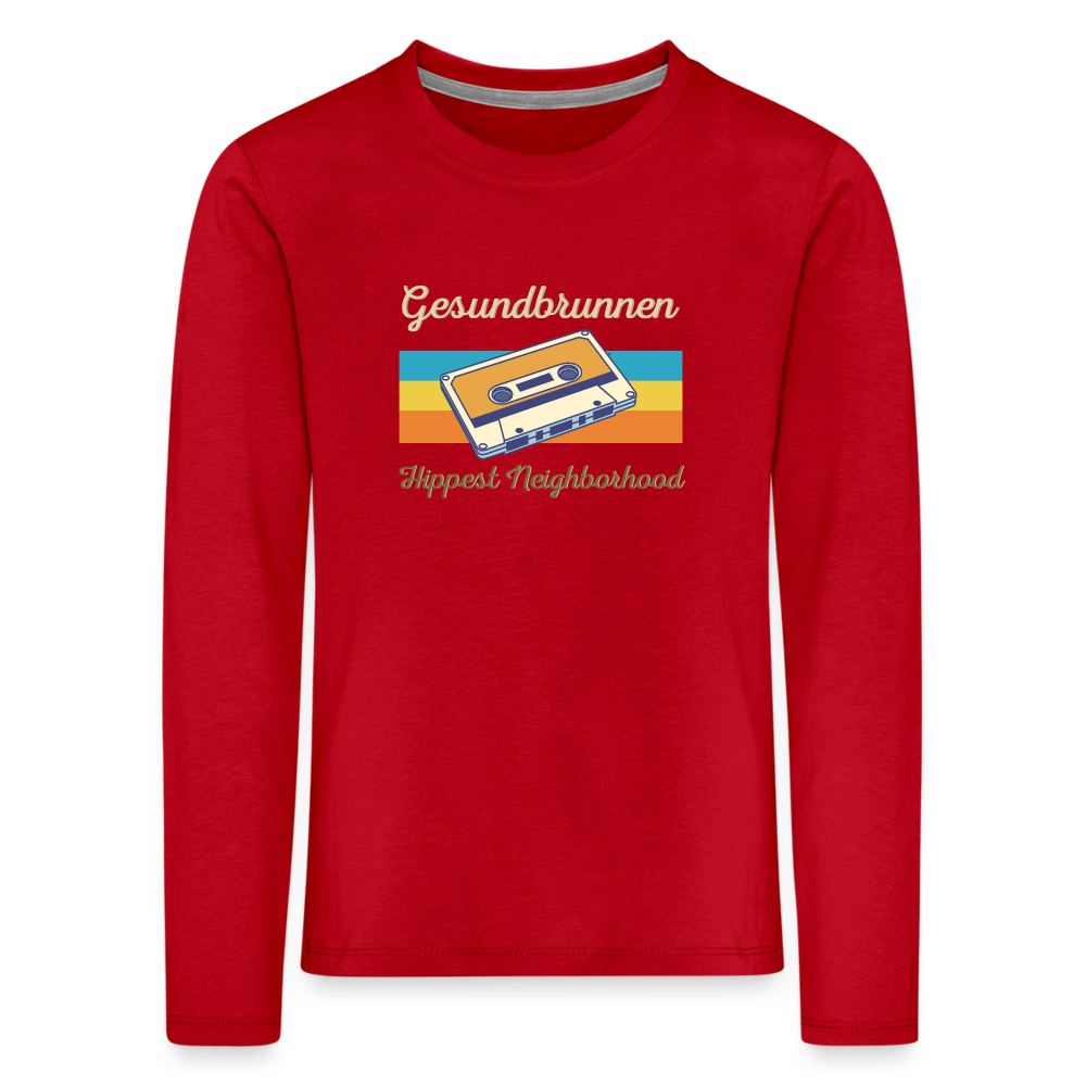 Gesundbrunnen Hippest Neighborhood - Kinder Langarmshirt - Rot