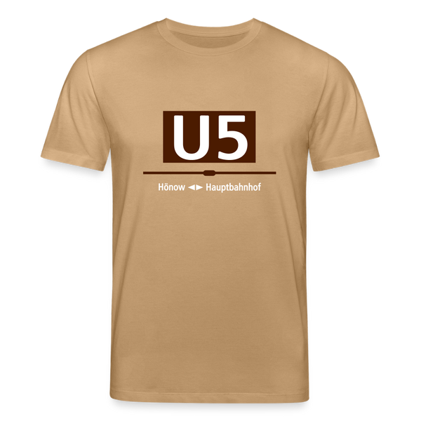 U5 - Unisex Bio T-Shirt - Karamell 