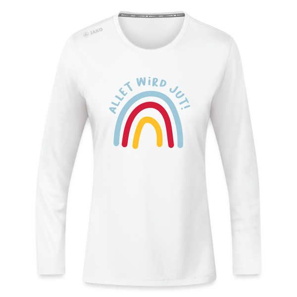 Allet wird jut! - Frauen Sport Langarmshirt - Weiß