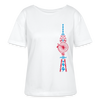 Fernsehturm der Fahrräder - Relaxed Rundhals Frauen Bio-T-Shirt - Weiß