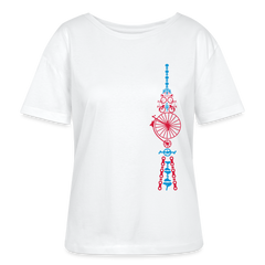 Fernsehturm der Fahrräder - Relaxed Rundhals Frauen Bio-T-Shirt