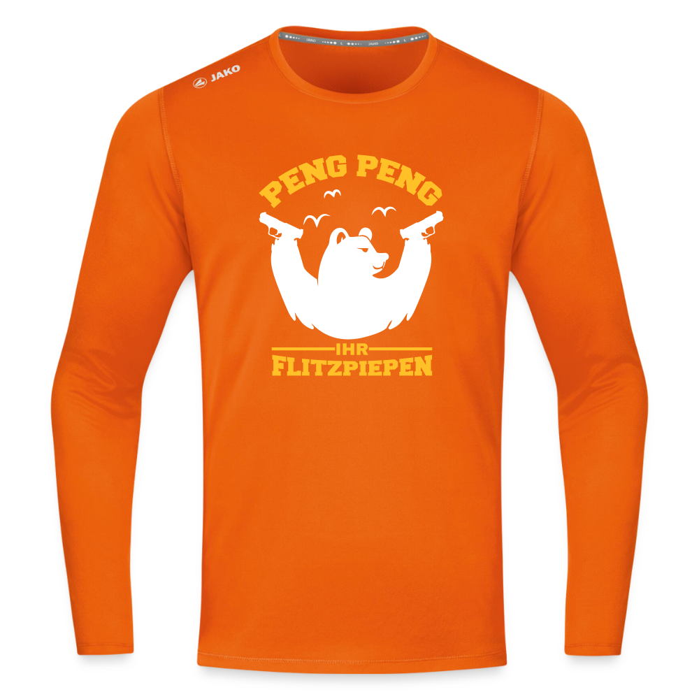 Peng Peng - Männer Sport Langamshirt - Neonorange