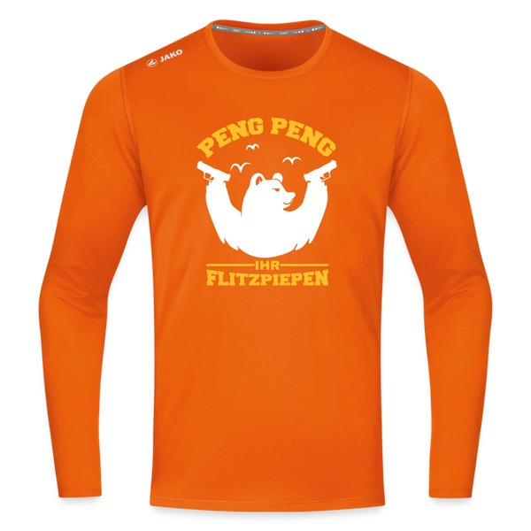 Peng Peng - Männer Sport Langamshirt - Neonorange