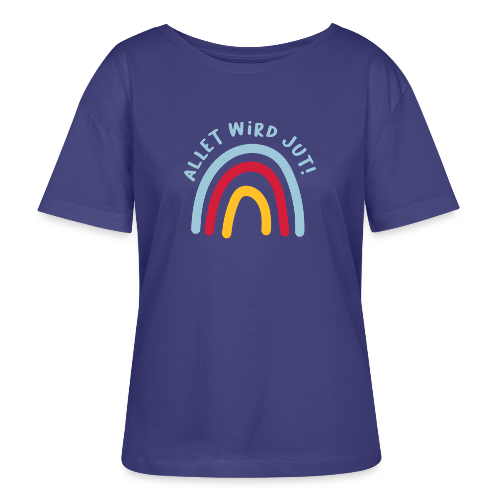 Allet wird jut! - Relaxed Rundhals Frauen Bio-T-Shirt - Dämmerung