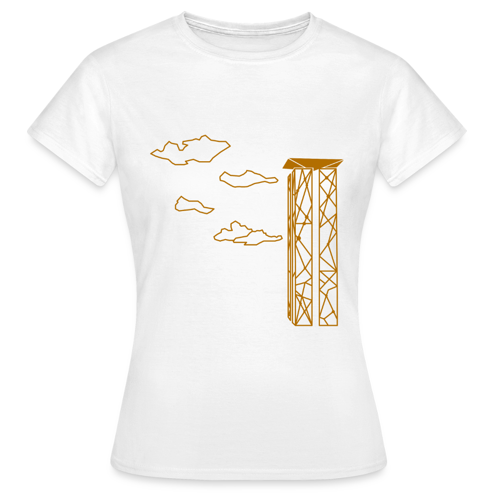 Carillon mit Wolken - Frauen Premium T-Shirt - Weiß