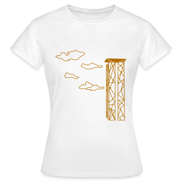 Carillon mit Wolken - Frauen Premium T-Shirt - Weiß