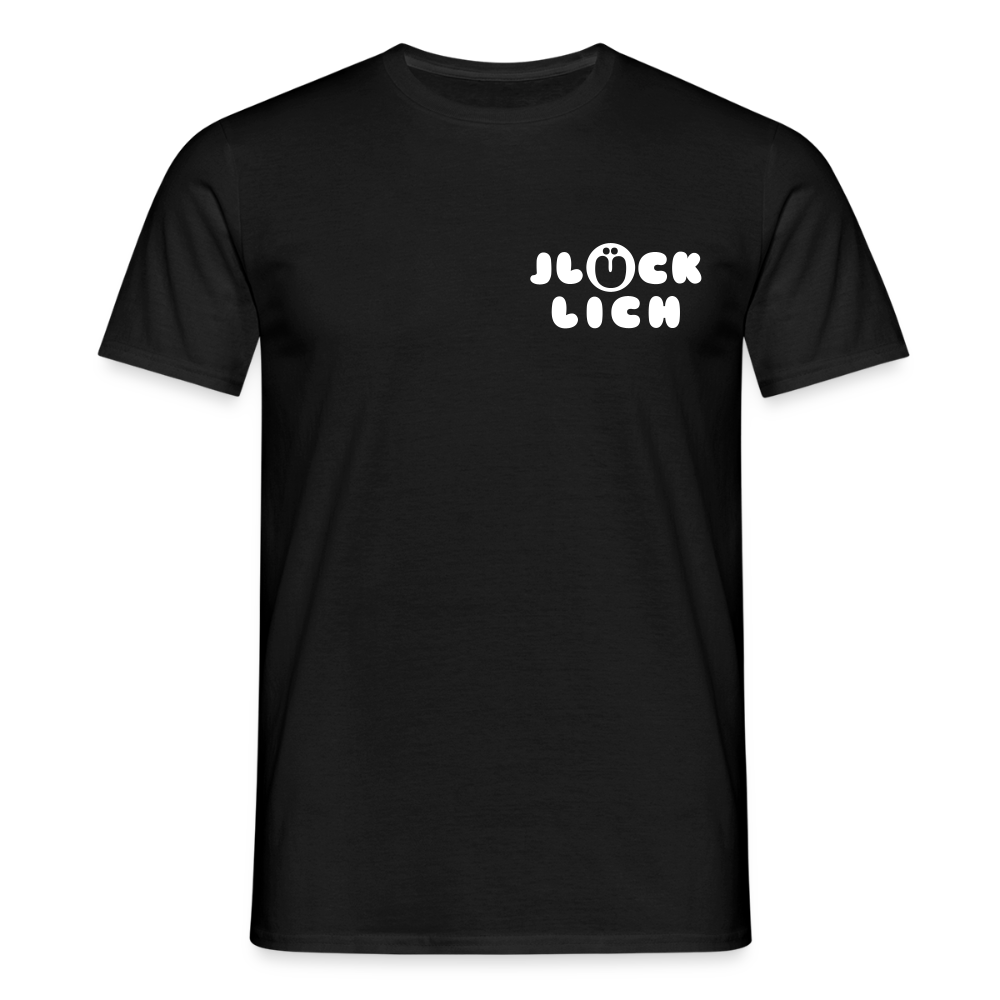 Jlücklich - Männer Premium T-Shirt - Schwarz