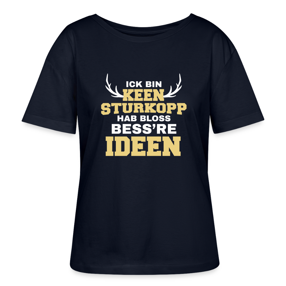 Sturkopp - Relaxed Rundhals Frauen Bio-T-Shirt - Navy