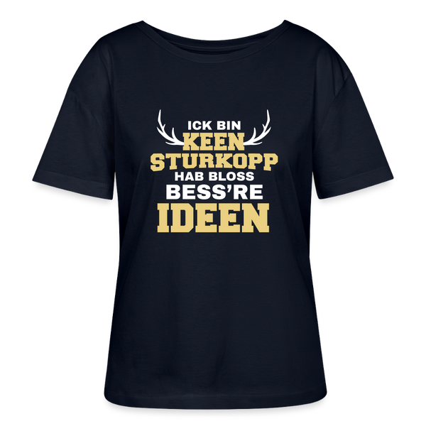 Sturkopp - Relaxed Rundhals Frauen Bio-T-Shirt - Navy