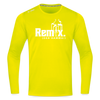 Remix. - Männer Sport Langamshirt - Neongelb