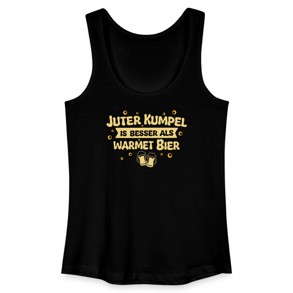 Juter Kumpel ist besser als warmet Bier - Frauen Bio Tank Top - Schwarz